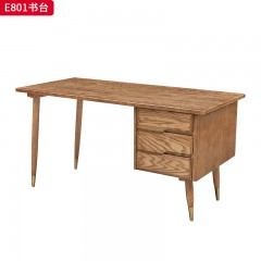 千匠一品 北欧风格 进口白蜡木+金属脚套 时尚简约书台E801-J