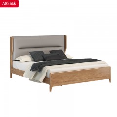 千匠一品 北欧风格 白蜡木实木+松木床板+科技布+高密度海绵 时尚简约床A826-J