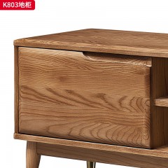 千匠一品 北欧风格 进口白蜡木+金属脚套 时尚大气电视柜K803-J