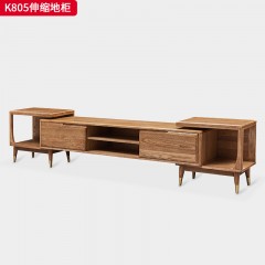 千匠一品 北欧风格 进口白蜡木+金属脚套 时尚大气电视柜K805-J
