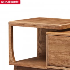 千匠一品 北欧风格 进口白蜡木+金属脚套 时尚大气电视柜K805-J