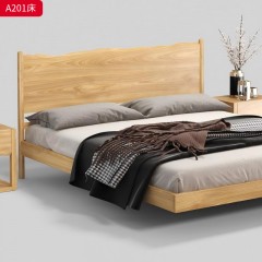 千匠一品 北欧风格 白蜡木+松木床板 时尚大气床A201-J