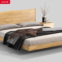 千匠一品 北欧风格 白蜡木+松木床板 时尚大气床A201-J