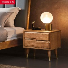 千匠一品 北欧风格 白蜡木实木+五金脚套 时尚简约床B801 B802 B806-J