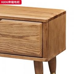 千匠一品 北欧风格 进口白蜡木+金属脚套 时尚大气伸缩电视柜K806-L