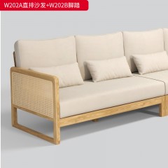 千匠一品 北欧风格 棉麻布面料+北美进口白蜡木+高回弹海绵 时尚大气沙发W202-J