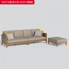 千匠一品 北欧风格 猫抓布面料+北美白蜡木+40密度海绵 时尚大气沙发W207A-J