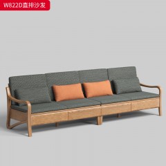 千匠一品 北欧风格 布艺面料+北美白蜡木+高密度海绵 时尚大气沙发W822-J