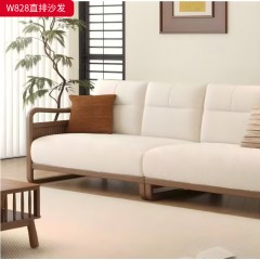 千匠一品 北欧风格 棉麻布面料+北美进口白蜡木+高密度海绵 时尚大气沙发W828-J