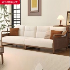 千匠一品 北欧风格 棉麻布面料+北美进口白蜡木+高密度海绵 时尚大气沙发W828-J