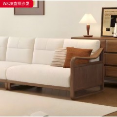千匠一品 北欧风格 棉麻布面料+北美进口白蜡木+高密度海绵 时尚大气沙发W828-J