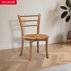 千匠一品 北欧风格 北美白蜡木实木+环保水性漆 时尚大气状元凳C851-J