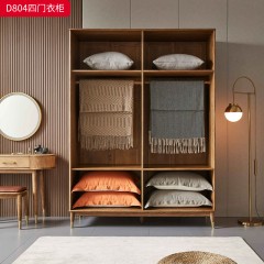 千匠一品 北欧风格 北美白蜡木实木 时尚大气四门衣柜D804-L