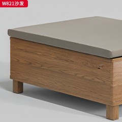 千匠一品 北欧风格 进口白蜡木+布艺面料+高密度海绵 时尚大气沙发W821-L