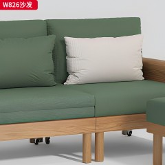 千匠一品 北欧风格 进口白蜡木+布艺面料+高密度海绵 时尚大气沙发W826-L