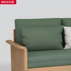 千匠一品 北欧风格 进口白蜡木+布艺面料+高密度海绵 时尚大气沙发W826-L