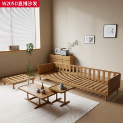 千匠一品 北欧风格 进口白蜡木+生态皮面料+高密度海绵 时尚大气沙发直排沙发W205D-J