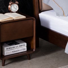 【精品】千匠一品意式极简白蜡木床头柜M2306-C