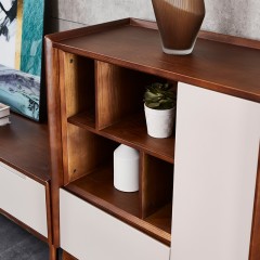 【精品】千匠一品意式极简白蜡木高柜M3205-2-C