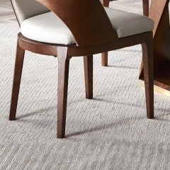 千匠一品 意式极简白蜡木+超纤皮餐椅M7207-C