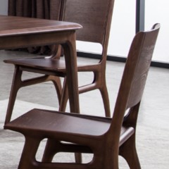 【精品】千匠一品意式极简白蜡木餐椅M7201-C