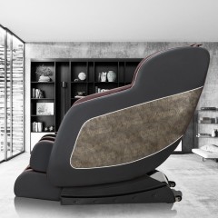 千匠一品现代风格优质PU皮+海绵+钢架结构+硅胶滚轮太空舱按摩椅D6677-1-C