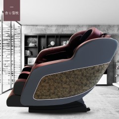 千匠一品现代风格优质PU皮+海绵+钢架结构+硅胶滚轮太空舱按摩椅D6677-1-C