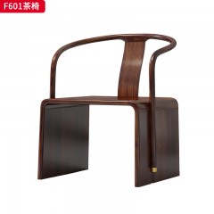 【精品】千匠一品轻奢新中式风格简约大气茶椅乌金木实木茶椅-F601-S