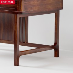 【精品】千匠一品轻奢新中式风格简约大气书桌乌金木实木带有岩板饰面书桌书台-F601-S