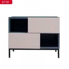 千匠一品现代风格E1级高密度中纤板+橡木抽屉+环保烤漆+碳素钢封釉床头柜617#-B