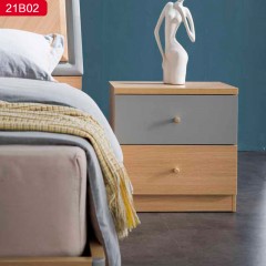 △千匠一品韩式风格E1级中纤板+实木多层板+五金拉手床头柜21B02-B