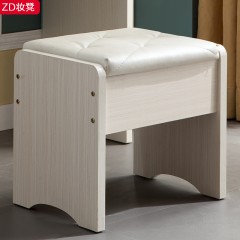 千匠一品韩式风格优质中纤板+实木多层板+高密度海绵妆凳ZD#-B