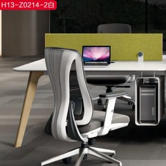千匠一品简约风格进口暖白+白蜡木1.4M白办公桌H13-Z0214-2-C