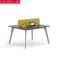 千匠一品简约风格龙猫灰+白蜡木1.4M灰办公桌H13-Z0214-2-C