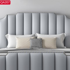 【精品】千匠一品 轻奢现代风优质超纤皮+高密度海绵+实木+实木多层板框架1.5 1.8m床QA207-H