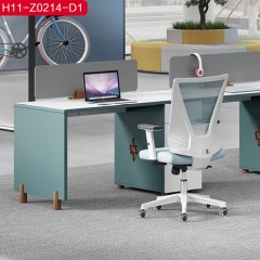 千匠一品简约风格灰豆绿+暖白1.4M办公桌H11-Z0214-D1-C