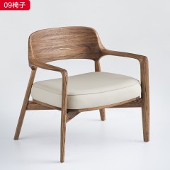 千匠一品北欧风格白蜡实木+多层实木贴白蜡木皮09椅子-C