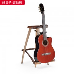 【精品】千匠一品 新中式风格 北美顶级黑胡桃实木+白蜡木实木 高档大气吉他椅 好日子-吉他椅-X