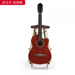 【精品】千匠一品 新中式风格 北美顶级黑胡桃实木+白蜡木实木 高档大气吉他椅 好日子-吉他椅-X