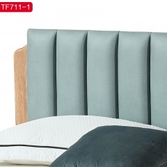【精品】千匠一品轻奢北欧优质仿皮+高密度海绵+白蜡木框架+实木多层板1.8m床TF711-1-H