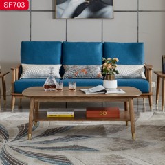 【精品】千匠一品轻奢北欧优质棉麻+高密度海绵+白蜡木框架环保油漆沙发SF703-H