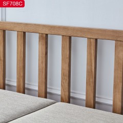 【精品】千匠一品轻奢北欧优质科技布/棉麻+高密度海绵+白蜡木框架环保油漆三位沙发床SF708C-H