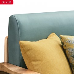 【精品】千匠一品轻奢北欧优质科技布+高密度海绵+白蜡木框架环保油漆转角沙发床SF708-H
