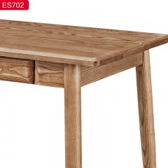【精品】千匠一品轻奢北欧优质白蜡木+实木多层板环保油漆1.2m书桌ES702-H