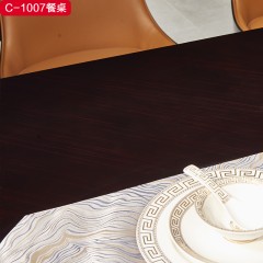 △【精品】千匠一品 意式轻奢优质进口榉木实木内框架+不锈钢镀金1.5m餐桌C-1007-H