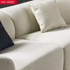 千匠一品 现代极简风格 网红款沙发弧形沙发 优质布饰面+高密度海绵+实木内框架休闲沙发HG-6002-H