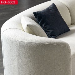 千匠一品 现代极简风格 网红款沙发弧形沙发 优质布饰面+高密度海绵+实木内框架休闲沙发HG-6002-H