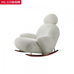 千匠一品 意式极简风格 绒布+五金框架+高回弹海绵 网红款休闲椅 HG-215 边几CJ-208-X