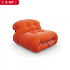 千匠一品 意式极简风格 实木框架+高回弹海绵+优质布艺面料 高档大气休闲椅 HG-6016-X