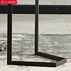 △千匠一品现代极简碳钢底架+实木板小方几XFJ-005B-C